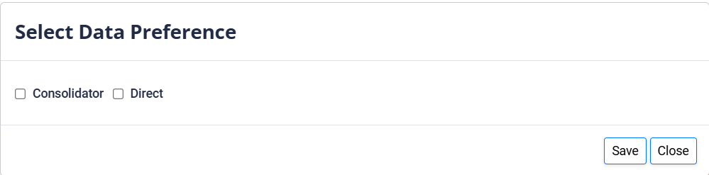 Select Data Preference
