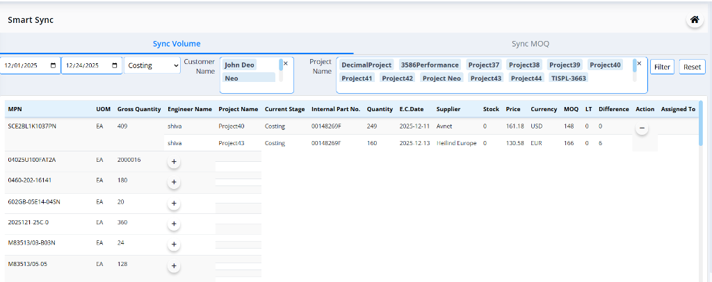 Smart Sync Interface