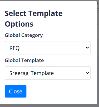 Select Template Options