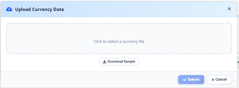 Upload Currency Data